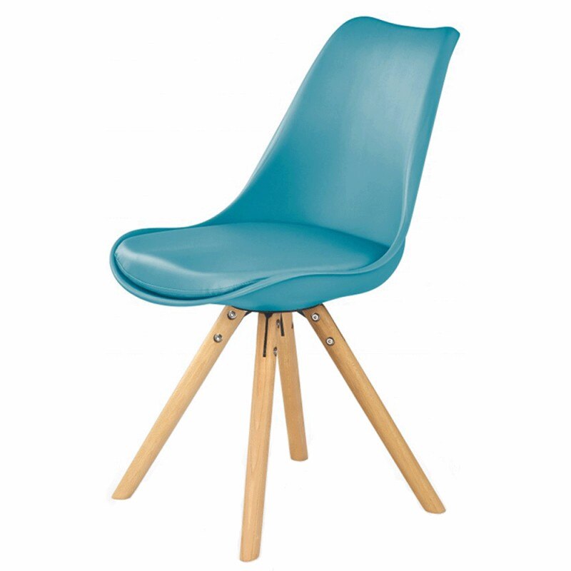 Scaun living tapitat piele ecologica AX Q301 turcoaz